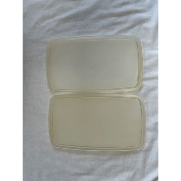Tupperware Deli/Lunch Box Set of Two 816-13, Paprika Very Nice/ Clean, Storage - Picture 4 of 8